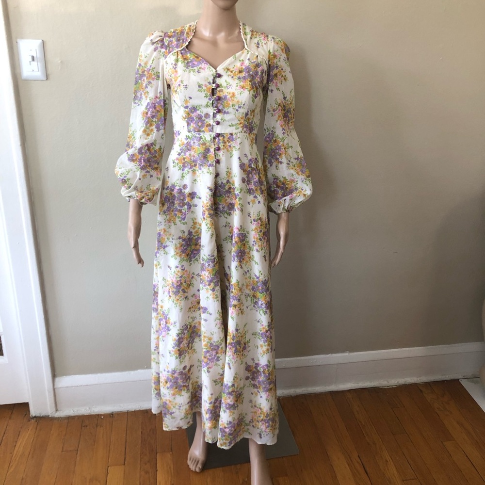 Vintage 1970s Prairie Dress